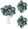 astylishome Kunstblumenstrauss 36 cm Künstliche Blumen 12 Stück Fake Blume Faux Dekoration für Haus Büro Hochzeit Party Dekoration Blumenarrangement Tischaufsteller 1008