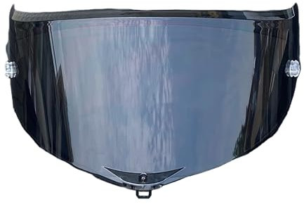 Helmvisier, Race 3 Gesichtsschutz, Ersatz-UV-Schutz, kratzfestes Helmvisier for AGV PI-STA GP RR/Pista GP R/Corsa R(Black-Day Use Only)