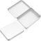 Tofficu 2 Stücke Boxen Dose aus Weißblech Geschenkbehälter rechteckige Scharnierdosen Schmuck-Organizer Mini-Scharniere Gehäuse aus Weißblech Geschenkboxen aus Weißblech Silver