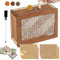 Hucha de Madera Huchas 10000€ con rotulador y 8 Pegatinas y 1 Tablero acrílico Hucha con Objetivos de Ahorro Hucha con Contador Hucha de Madera Retro Huchas para Adultos y Niños
