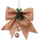 Weihnachtsschleifen, 30 x 30 cm, elegante Weihnachtsschleife, Dekoration, wiederverwendbar, Glitzerkränze, Schleifen für Weihnachtsbaum und Heimschmuck (braun)