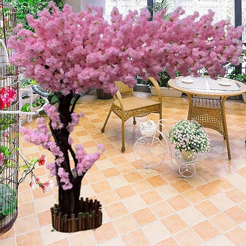 Denso Albero Artificiale Fiori Ciliegio, Grande Albero Sakura Simulato, Albero Artificiale Interno Albero Artificiale Giapponese Fiori Ciliegio Rosa Albero Desideri,Extended-1.8x1.5m/5.9x4.9ft