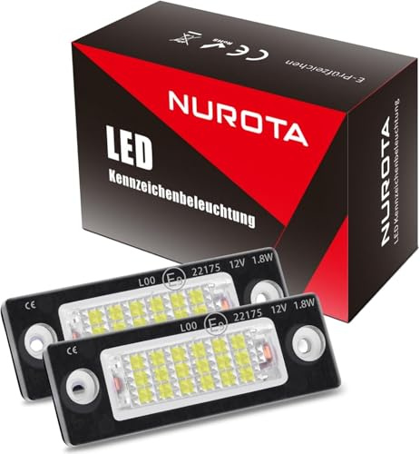 MOTORHOOK Kennzeichenbeleuchtung LED EPrüfzeichen, Kennzeichenbeleuchtung kompatibel mit T5 Caddy Touran Polo 9N Passat B6 Caddy 3 Touran 1T1 1T3 Transporter T5 T6 8K