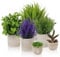 ilauke Set of 6 Decorative Artificial Plants Small Artificial Plants In Pots Decorative Fake Plant for House Office Balcony Desk Bathroom Decoration
