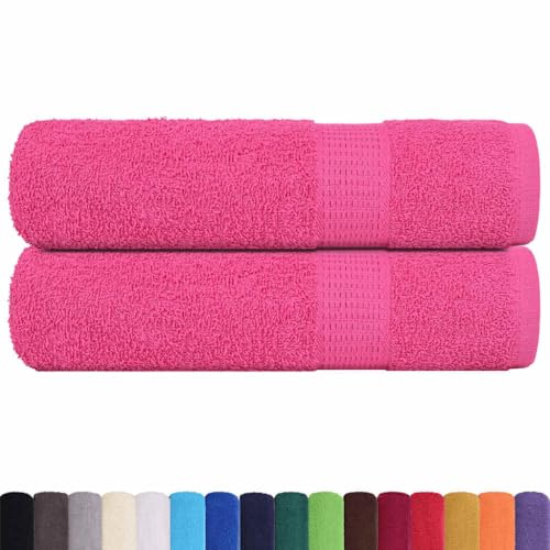 vidaXL Handtücher FROGN 2 STK. Rosa 50x100 cm 360 g/m² 100% Baumwolle, Badetuch, Gesichtshandtuch, Gästetuch, Gesichtstuch, Badetuch-Set, Hotelhandtuch