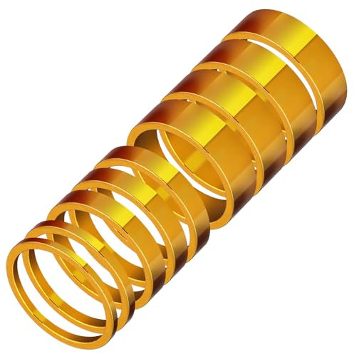 9 Stück Gelb Spacer Fahrrad Abstandshalter 1 1/8 Zoll Aluminium Distanzringe Abstandshalter Fahrrad Ahead Vorbau Spacer Lenker Klingel Aluspacer Distanzscheiben Headset für Rennrad Mtb Carbon Fahrrad