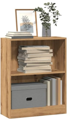 LAPOOH Bücherregal Artisan-Eiche 60x24x76 cm Holzwerkstoff, Bookshelf, Regalbrett, Book Shelf, Bücher Regal, Deko Regal Wohnzimmer, Standregal - 855905