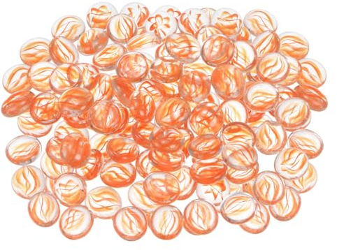 QUARKZMAN 1000g/2,2lbs Feuerglasperlen für Feuerstellen klar rot | runde Glas-Murmeln Kies Kiesel reflektierende Vasenfüller für Fischbehälter Aquarium Dekoration