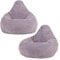 Icon Dalton Sitzsack Kinder, Lila, 2er Pack, Flauschiger Cord Stoff, Sitzsack Cord mit Füllung, Bequemer Kinder Gaming Sessel, Kuschelsessel, Lese Sessel, Schlafzimmer, Kinderzimmer, Spielzimmer