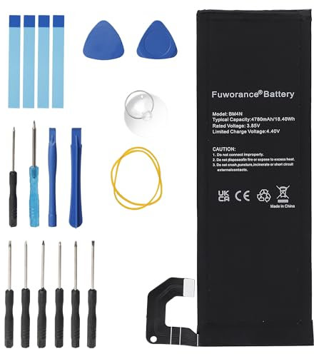 Fuworance 4780mAh 3.85V BM4N Replacement Battery Compatible with Xiaomi Mi 10 5G/Mi 10S M2102J2SC Mobile Phone Rechargeable Li-ion Battery High Capacity Long-Lasting with Tools Kit