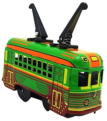 SKISUNO Vintage Iron Wind-up Toy Car Retro Collectible for Fun Cartoon Design for Hands Lightweight and