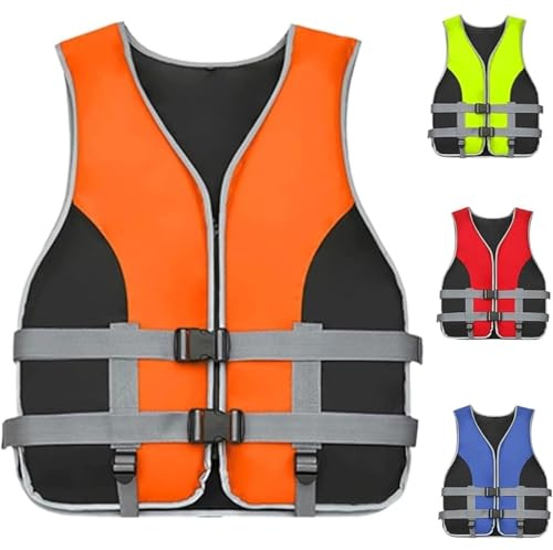 Schwimmweste Für Erwachsene, Ultra-Leicht & Kompakt Für Kajak & Schnorcheln, Schnell-Anlegegurt & Wasserdicht (Orange XL)