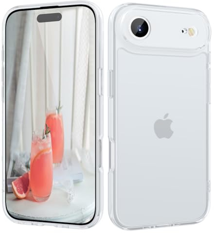 HGH Hülle für iPhone Air mit Kameraschutz, [Militärschutz] Durchsichtige Rückseite Dünn Rückseite Anti-Fingerabdruck Hülle für iPhone Air Case (Transparent)
