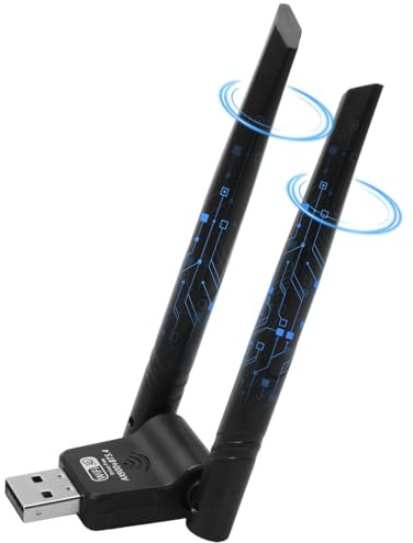 Antena WiFi 6 AX900Mbps Adaptador para PC, Repetidor Bluetooth USB 5.4 Banda Dual 2,4 G/5 GHz, MU-MIMO, WPA3, USB dongle Compatible con Win7/10/11