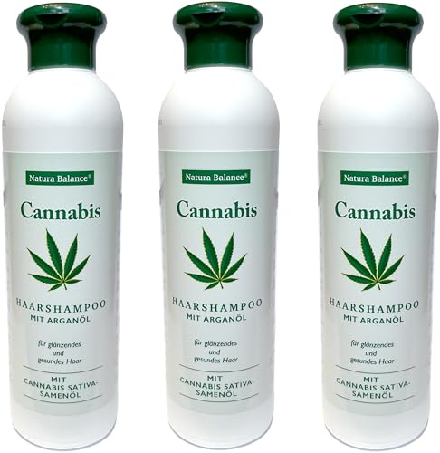 3x 250ml Shampoo Haarshampoo Cannabis Öl Arganöl Hanfsamenöl Haarpflege Pflege vegan Hanföl Damen Herren