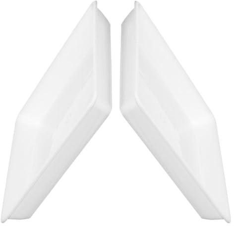 TIDTALEO Bandeja de Goteo para Macetas Cuadrada de Plástico Blanco 2 Piezas | 35 Cm, Base para Suculentas, Drenaje de Agua, Uso Interior y Exterior, Resistente al Clima