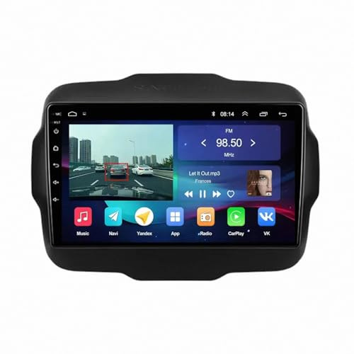 Car Radio per Jeep Renegade 2014-2018 9 Pollici Android 15 Car Stereo con Bluetooth Gps Per, 4 Core 4G+64G