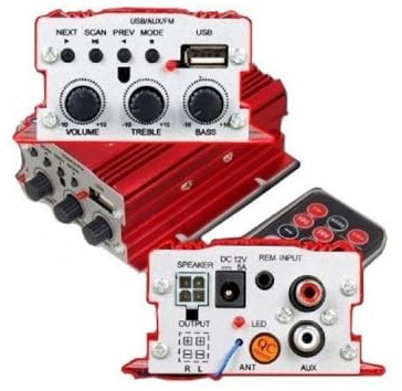 OISE ART STORE Trade Shop - Amplificatore Audio 12v USB Mp3 Casa Auto 2 Canali Stereo 500w Telecomando Ma700