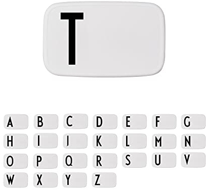 Design Letters Personal Lunch Box White | Personalised Food Storage Container for Men, Women, Girls and Boys | White Lunch/Food Box for Travel | Use as Sandwich Box | Dishwasher & Microwave Safe