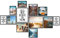 PHOTOLINI schwarze Bilderrahmen Set verschiedene Größen, 12 Bilderrahmen schwarz Holz MDF, Bilder Rahmen mit Acrylglas, Bilderrahmenset zum Aufhängen, Fotorahmen Set mit Zubehör für Fotos & Poster