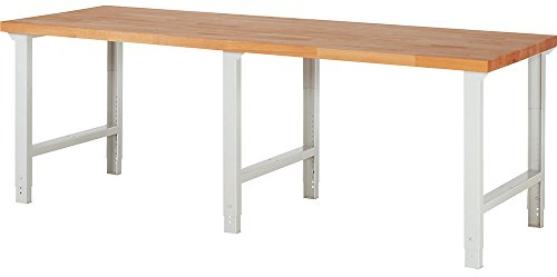 EUROKRAFT Werkbank, ohne Unterbau, extrabreit, Tiefe 700 mm Breite 2500 mm