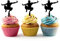 Innovedesire American Ninja Jump Kuchenaufsätze Hochzeit Geburtsta Acryl Dekor Cupcake Kuchen Topper Stand für Kuchen Party Dekoration 10 Stück