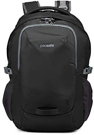 Pacsafe Venturesafe G3 25 Liter Rucksack, Anti-Diebstahl Technik, 100D Nylon Diamond Ripstop, Daypack, Wanderrucksack, Reisegepäck mit Sicherheitstechnologie, 25 Liter, Schwarz/Black