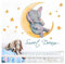 Little Deco Kinderzimmer Aufkleber Elefant & Spruch Sweet Dream I 82 x 50 cm (BxH) I Mond & Sterne Wandbilder Wandtattoo Tiere Deko Babyzimmer Junge Kinder DL206-16
