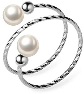 PRAK Damen 925 Sterling Silber Luxus Ringe,Verstellbare Ringe Für Womenr Ringe Spirale Minimalistischen Finger Ring Schmuck Seltene Kostbare Einzigartige Unterscheiden Blenden