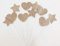 AILEXI Handmade 10 Counts Glitter Kuchen Topper zum Dekorieren von gefrorenen CupKuchen Zahnstochern - Champagner Gold 5 Herzen und 5 Sterne