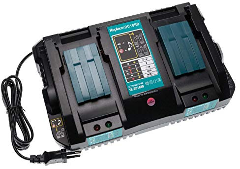 vhbw Dual-Ladegerät kompatibel mit Makita DDF448RMJ