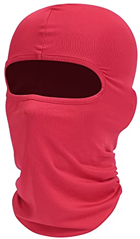 fuinloth Sturmhauben, Gesichtshaube, Skimaske, Hals Gaiter, UV-Schutz, Motorrad- und Fahrrad-Gesichtsmaske, Balaclavas für Herren/Damen Rot