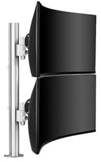 Atdec AWM Dual Stack Heavy Monitor Tischhalterung - Flach und gebogen bis 124,5 cm - VESA 75x75, 100x100 - werkzeuglose einstellbare Monitorhöhe, Neigung, Schwenk- und Schnellauslöser