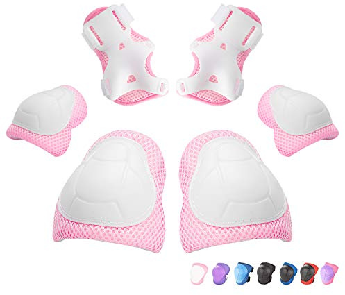 Knieschoner für Kinder und Jugendliche, Ellenbogenschützer, Handgelenkschoner, 3-in-1-Schutzausrüstung, Set für Kinder-Rollschuhe, Radfahren, Inline-Skating, Roller-Skateboard, BMX-Fahrrad, Reiten und