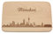 Spruchreif | Frühstücksbrettchen aus Holz mit Gravur der München-Skyline | Geschenkidee für Stadtverliebte & München-Fans