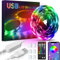 Bande Lumineuse Led Usb 10m,300 Perles Lumineuses RGB Led Chambre Bande led,16 Millions De Couleurs Changeantes,Contrôlé par Bluetooth APP,pour Maison, Salon, Cuisine