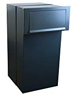 F-05 XXL Mauerdurchwurf Paketkasten (29,5-50,5 cm Tiefe) Schwarz RAL 9005
