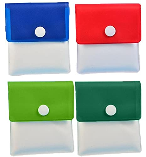 Danlai 4pcs Cigarette Butt Pouch Colorful Pocket Ashtrays Portable Cigarette Pouches Fireproof Ashtray Bag for Outdoor Travel