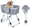 Hengriacly Baignoire pour Chien, Mobile Pliable Baignoire surélevée pour Chien, 5 Hauteurs, Charge maximale 65 kg, Baignoire de Toilettage pour Chiens et Chats de Petite et Moyenne Taille, Gris