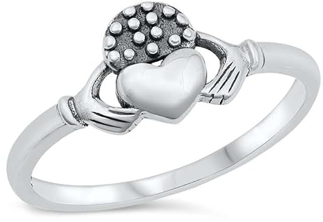 Sterling Silber 925 Claddagh Ring