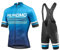 Completo Bici da Corsa Uomo Abbigliamento MTB Maglia Ciclismo Estiva + Salopette Imbottiti con Gel 9D Completo Ciclismo Maniche Corti (TYP-1,6XL)
