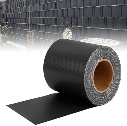 Gr8 Garden Grey Outdoor Patio Weatherproof Garden Fence PVC Privacy film Screen Cover Panel Screening Roll 35m x 19cm