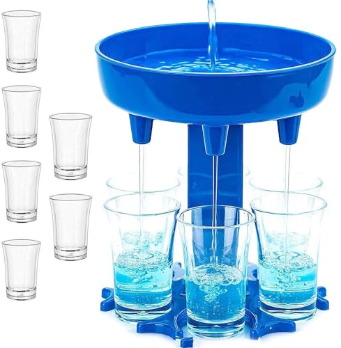 PARENCE - Ensemble Distributeur de Verre à Shot avec 6 Verres - Parfait pour Toutes les Célébrations