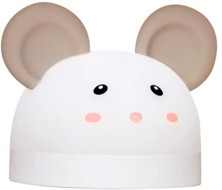 Hemobllo Gulu Wecker Licht Mausförmige Lampe Für Den Heimgebrauch Schöne Mausförmige Nachtlampe Einzigartige Raumnachtlampe Kreatives Nachtlicht Am Bett Weiß Uhr Niedlich Kieselgel