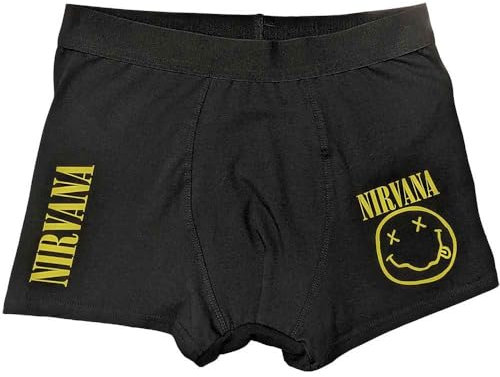 Rock Off officially licensed products Nirvana Yellow Grunge Smile Boxer Shorts XXL