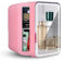 BesBet Car Mini Fridge, With Led Mirror, 8L Capacity Skincare Mini Fridge, Chill Or Heat, Ac 220v, Dc 12v Mini Fridge Skincare, Mini Fridge For Skin Care,Pink