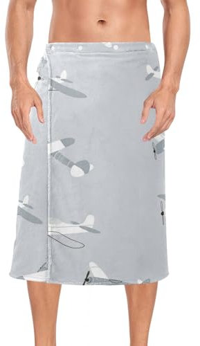 linqin Handgezeichnete Flugzeug Herren Badetuch wickeln elastische Taille Spa Handtuch wickeln 152 cm x 71 cm Badetuch wickeln für Männer Sauna Schlafsaal Notwendigkeiten