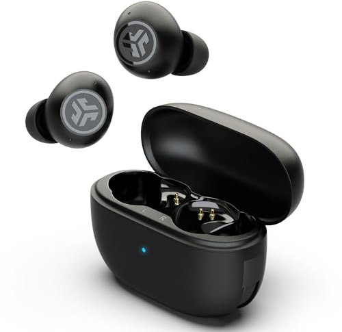 JLab Go Pop ANC In Ear Kopfhörer Bluetooth, Active Noise Cancelling kabellose Kopfhörer 24+ Std. Spielzeit, True Wireless Earbuds, IP55 schweißresistent, Multipunkt, Schwarz