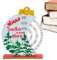 Weihnachts-Countdown, Countdown aus Holz, manueller rotierender Holzblockkalender, Kalender aus Holz für Schreibtisch, Glocke, Puppe