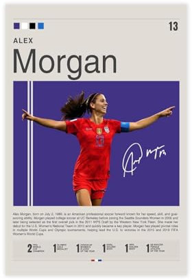 jaeilkd Alex Morgan Poster, Leinwand, Poster, Schlafzimmer, Dekoration, Landschaft, Büro, Raumdekoration, Geschenk, 20 x 30 cm